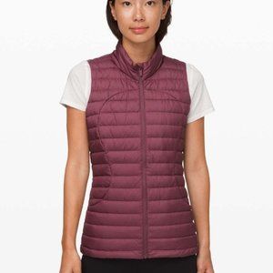 Lululemon Pack It Down Vest Plumful  SIZE 4 NWT